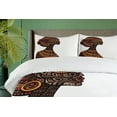 thumbnail image 4 of Ambesonne Afro Duvet Cover Sets, Exotic Totem, 2-King, Brown and Cinnamon, 4 of 7