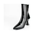 thumbnail image 5 of Fesfesfes Faux-Leather Boots for Women Fashion Candy-colored Shoes Patent Synthetic Pointed Toe Side Zipper High-heeled 8.5(41), 5 of 7