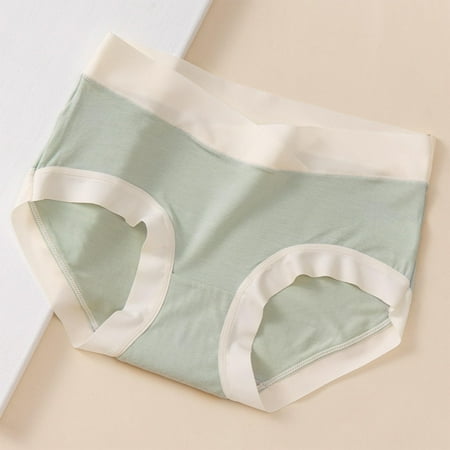 Bnwani Women s Underwear Underpants Women Summer Savings Cotton Low Waist Seamless Soft Maternity Panty Green 3XL