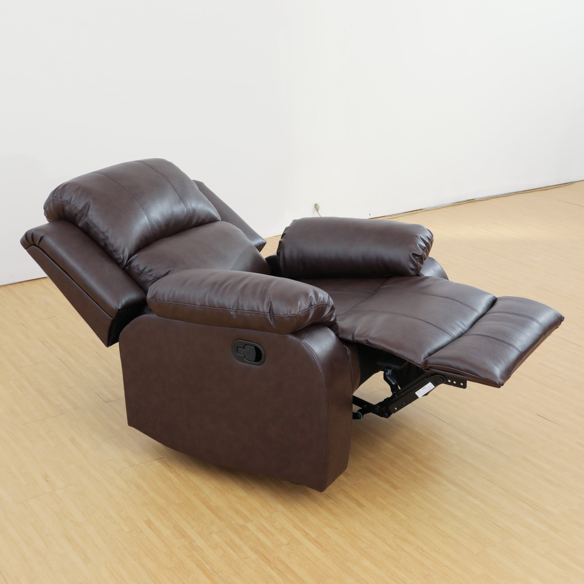 JESTOP Manual Recliner Chair, Overstuffed Faux Leather or Upholstered Single Sofa for Living Room Bedroom