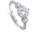 thumbnail image 4 of CHOOSE YOUR COLOR Women's White CZ Halo Wedding Ring .925 Sterling Silver Love Band Female Size 11, 4 of 4