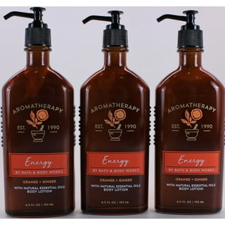 Bath and Body Works 2 Pack Aromatherapy Energy Orange Ginger Gentle Foaming  Hand Soap 8.75 Ounce Dark Brown Bottle with Orange Band