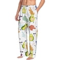thumbnail image 2 of Easygdp Orange Green Avocado Men's Pajama Pant, Sleep Elastic Waistband Lounge Pants - Medium, 2 of 9
