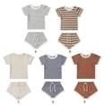 thumbnail image 5 of GYRATEDREAM Baby Boys Girls Shorts Set Summer Outfits Crew Neck Short Sleeve T-Shirt Top and Elastic Waist Shorts Clothes Set for 2-3Y, 5 of 5