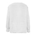 thumbnail image 5 of Womens Oversized Sweatshirts Side Slit Casual Crewneck Solid Pullover 100% Polyester Baggy Loose Fall Tops (S, White), 5 of 5