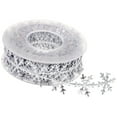thumbnail image 6 of 1Pc 10 Meters Snowflake Trim Ribbon Creative Chic Christmas Tree Ornament New Year Decoration Silver, 6 of 7