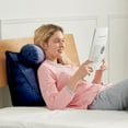 thumbnail image 3 of Cheer Collection Wedge Shaped Back Support Pillow and Bed Rest Cushion for Reading, Gaming, Watching - with Adjustable Neck Pillow, 3 of 5