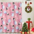 thumbnail image 5 of Merry Christmas Shower Curtains for Bathroom, Pink Scarf Snowman Snowflake Waterproof Fabric Shower Curtain for Bathroom Bathtub Decoration, Machine Washable, 72"x84", 5 of 9