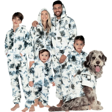 

Joggies - TieDye Black Infant Footless Hoodie One Piece - Infant - Medium (Fits 3 - 6mos.)