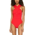 thumbnail image 1 of Aayomet Maillots de Bain pour Femmes Bikini Taille Haute (Rouge, S), 1 of 5