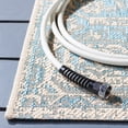 thumbnail image 3 of SAFAVIEH Beach House Jose Geometric Indoor/Outdoor Runner Rug Aqua/Cream, 2' x 8', 3 of 11