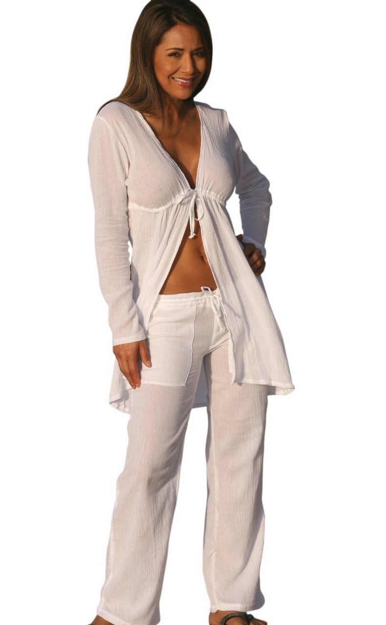 gauze bathing suit cover up