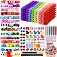 thumbnail image 1 of Juego de 60 alfileres de madera de colores JOICEE para manualidades, 1 of 1