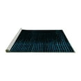 thumbnail image 2 of Ahgly Company Machine Washable Indoor Square Abstract Turquoise Blue Modern Area Rugs, 8' Square, 2 of 4