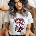 thumbnail image 2 of Let's Go Ghouls Shirt Pink Cowgirl Ghost Halloween Western Graphic Tee, Natural, Size S, 2 of 6