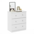 thumbnail image 5 of Furinno Tidur Simple Design 3-Drawer Dresser, Solid White, 5 of 5