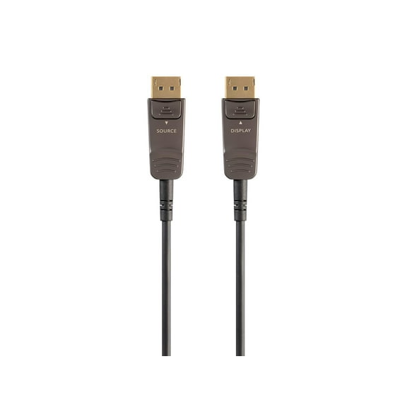 Monoprice DisplayPort Cable - 20 feet | 32.4Gbps, 8K@30Hz, 5K@60Hz, 4K@120Hz, Fiber Optic, AOC - SlimRun AV Series