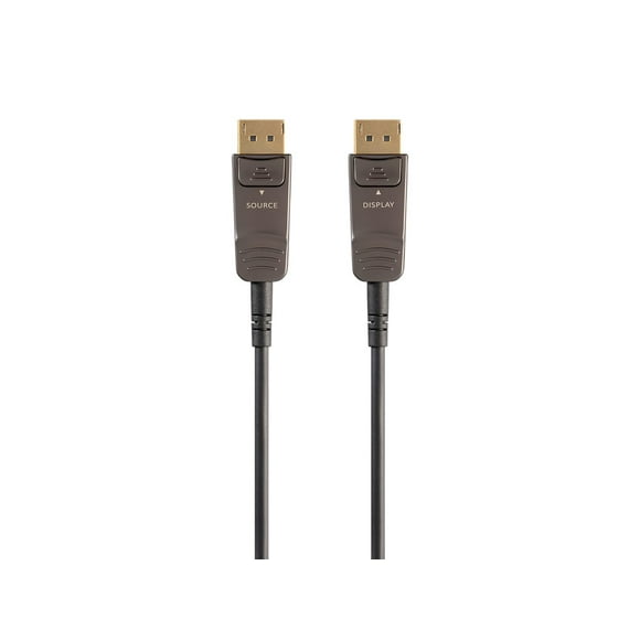 Monoprice DisplayPort Cable - 20 feet | 32.4Gbps, 8K@30Hz, 5K@60Hz, 4K@120Hz, Fiber Optic, AOC - SlimRun AV Series