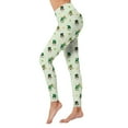 thumbnail image 2 of EHRWE High Waisted Leggings for Women Shamrock 2024 Casual Stretchable Printed Tight Lifting Fitness Leggings Yoga Pants, 2 of 5