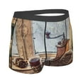 thumbnail image 4 of Uemuo Oil Lamp Coffee Beans Pattern Men's Boxer Briefs,Trunk Anti-Chafing,Comfortable, Durable, and Stylish Underwear-Medium, 4 of 9