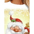 thumbnail image 3 of FASHIONWT Women Cute Snowman Print Tee Christmas Snowflake Festival T-Shirts, 3 of 4