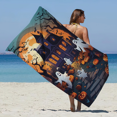 thumbnail image 4 of Happy Halloween Beach Towel, Microfiber Beach Towel, Quick Drying Towel, Sandproof Beach Towel, Swimming Pool, Yoga, Bathroom-SHUNJING, 4 of 4