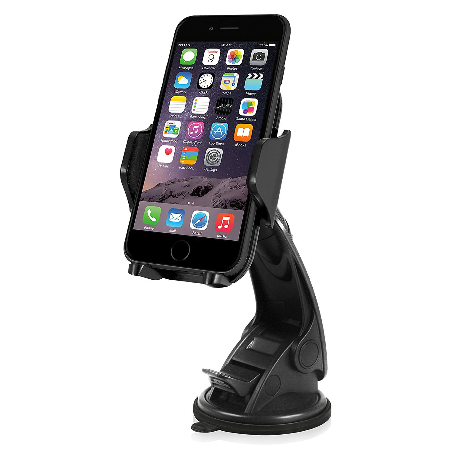 Windshield Phone Mount, Adjustable Suction Cup Window Mount Phone ...