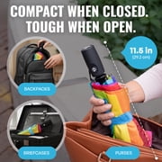 Repel Windproof Travel Umbrella, Auto Open Close Folding Umbrella Wind Tested to 100MPH