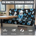 thumbnail image 4 of Yuyamidu Skull RV Dinette Cushion Covers Set Blue Butterfly Dinette Couch Protector for RV Camper Cushion Covers Comfy Couch Cover for RV Camper Sofa RV Accessory, 4 of 7