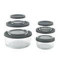 thumbnail image 1 of Mainstays 6 pcs Set Round Glass Food Storage Container, 1 of 6