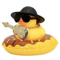 thumbnail image 2 of Car Duck Ornament Dashboard Decorations for Car Rubber Duck Accessories with Hat Necklace Swim Ring Musical Instruments V, 2 of 6
