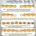 thumbnail image 6 of BUCKLOS 6/7/8/9/10/11/12 Speed Bike Chain,Half Hollow/Full Hollow Bicycle Chains for Road Bike/Mountain Bike/MTB//BMX,Silver/Gold 1/2 x 11/128 Inch 116 Links with Quick Link, 6 of 7