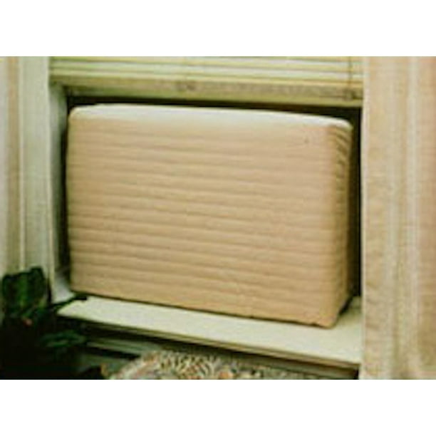 indoor air conditioner cover (beige) (large - 18 -20"h x 26 -28"w x 2"d