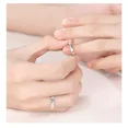 thumbnail image 4 of 2 Anillos 925 plata，Para Parejas Conjunto Promesa Ajustable Enamorados, 4 of 5