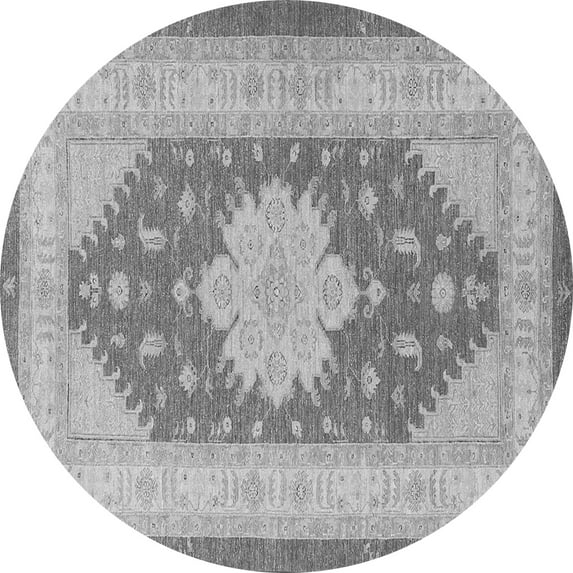 Ahgly Company Indoor Round Persian Gray Traditional Area Rugs, 3' Round