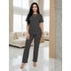 thumbnail image 2 of Conjunto 3 Piezas Blusa Casual con Short y Pantalón a Rayas Outfit Versátil y Cómodo para Mujer, 2 of 5