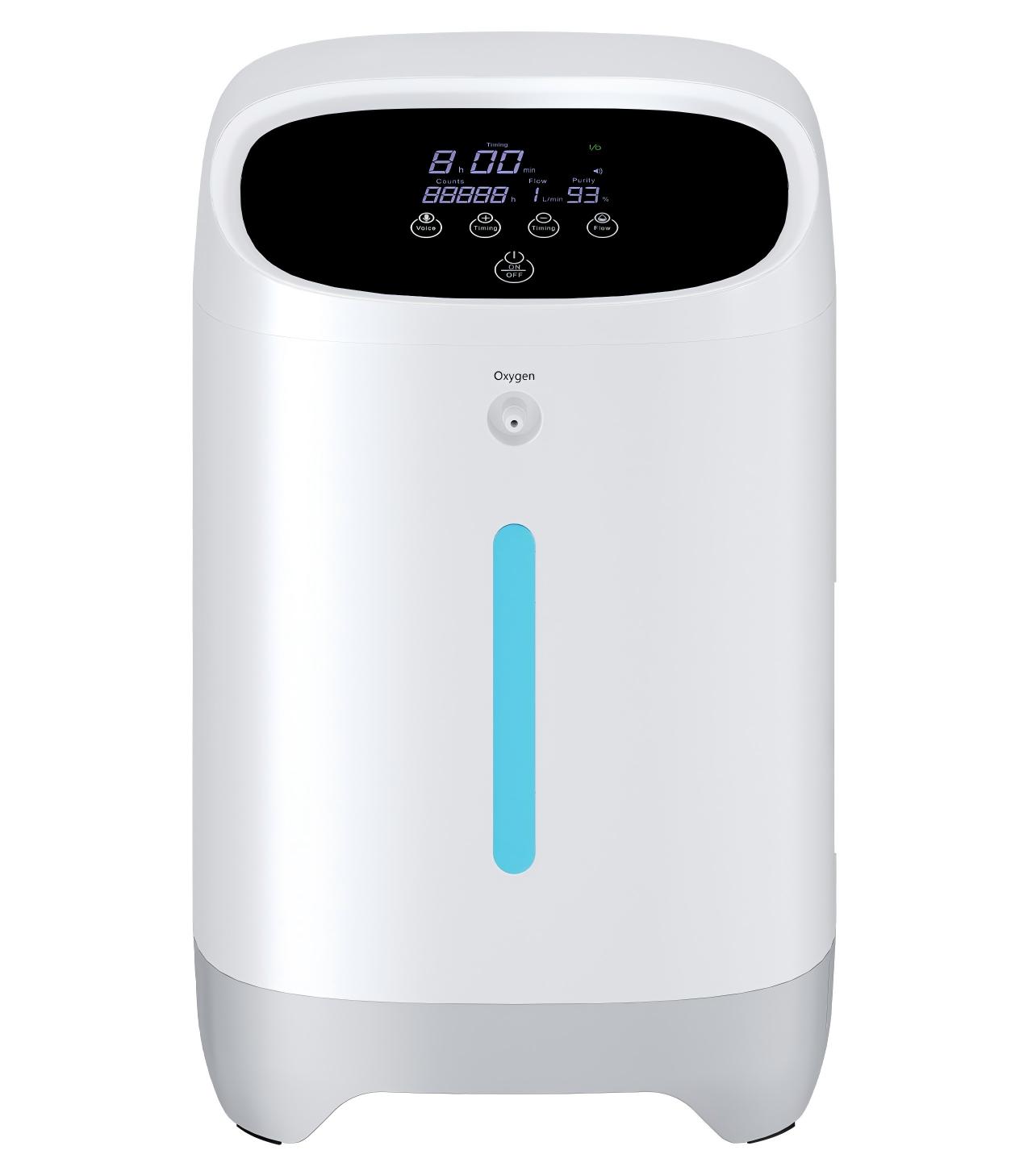 BIENDAY Continus-Home use 1-7L/Min &Bag Oxygen Machine Portable Tube&Oxygen Generator-th 2 in 1 equipment con full Accessor 93% concentration-1S