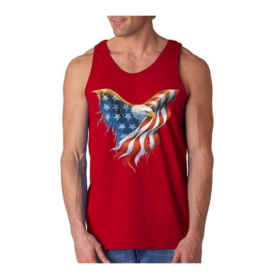 Men's Tank Top for Men - American Flag Eagle USA