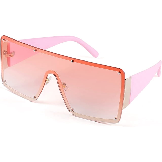 Gafas de sol cuadradas de gran tamaño para mujer y hombre, de una sola pieza