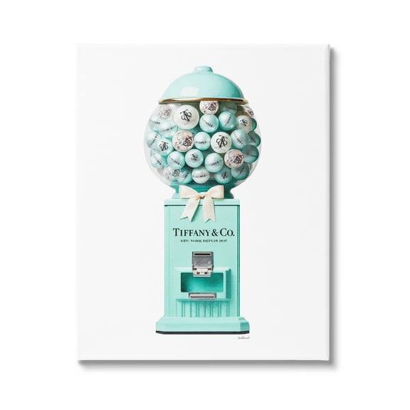 Stupell Industries Turquoise Fashion Candy Beauty & Fashion Painting Gallery Wrapped Canvas Art Print Wall Art, 16 x 20