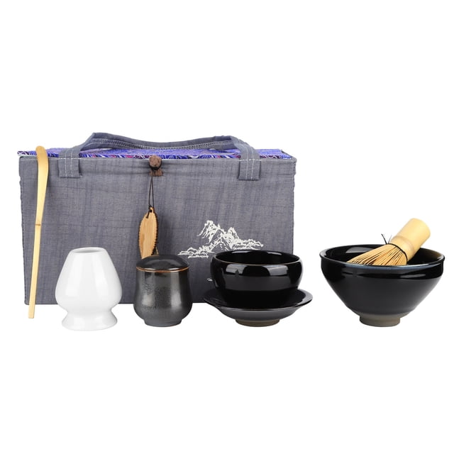 Juego de té de cerámica de estilo japonés, kit de soporte para batidor de té, herramienta de servicio, accesorios para la ceremonia del té, tipo 3