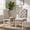Off White, variant on Euroco Fabric Dining Chairs Set of 4, Upholstered Dining Room Chairs with Thicken Cushion and Wood legs,Modern Accent Chair Side Chairs for Living Room,Off White