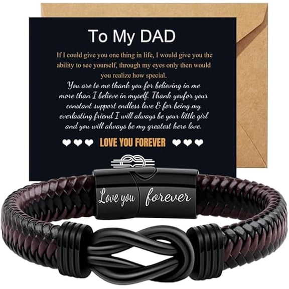 A Forever Together Pure Handmade Stainless Steel Leather Bracelet Will be One of the Must-have Choices for Men and Can be Worn in All Seasons.