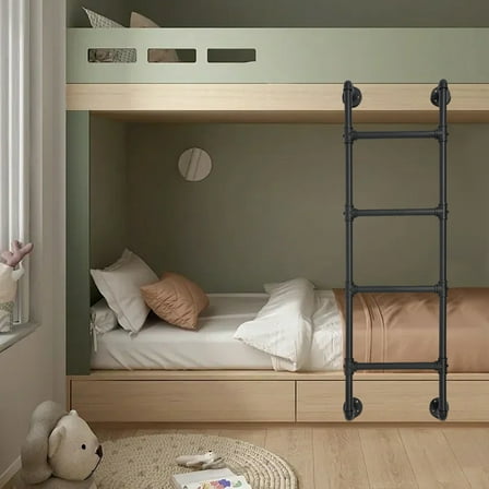 Wall&Floor-Mounted Ladder 4-Steps Modern Ladder Bed Ladder Stair 200kg/440.92lbs