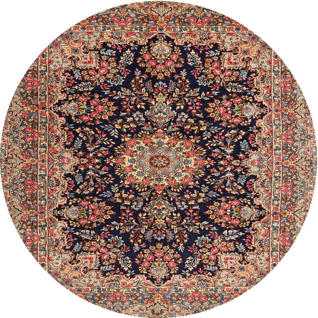 Ahgly Company Tapis d'Intérieur Lavables en Machine, Ronds, Traditionnels, en Cuivre Léger, Ronds de 3'