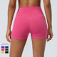 thumbnail image 5 of Pantalones cortos de yoga con realce de cadera Peach, pantalones cortos elásticos de cintura alta para correr y fitness, pantalones cortos ajustados de cintura cruzada Peach Hip, 5 of 5