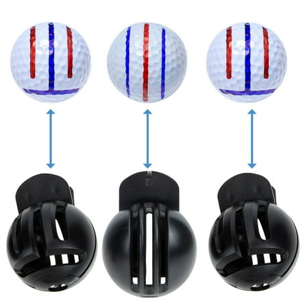 UNOMOR 2pcs Golf Ball Marker Template Plastic Golfs Ball Marker Stencil for Golfing Balls