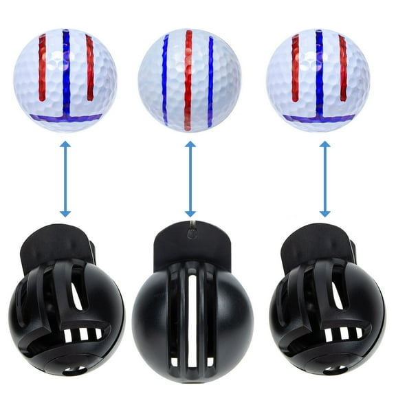 UNOMOR 2pcs Golf Ball Marker Template Plastic Golfs Ball Marker Stencil for Golfing Balls