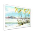 thumbnail image 2 of Designart 'Birches In Snowy Land' Lake House Framed Art Print, 2 of 4