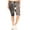 Black Gray, variant on Women's Plus Size Stretch Comfy Elastic Waist Workout Burmuda Leggings Short Pant